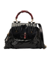 Vintage Bamboo 2Way, &pound;450, Handbags, Black, Patent Leather, Front view
